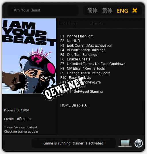 I Am Your Beast: Трейнер +13 [v1.7]