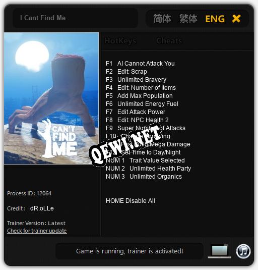 I Cant Find Me: Читы, Трейнер +15 [dR.oLLe]