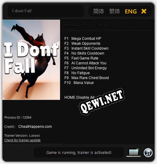 I dont Fall: Трейнер +10 [v1.8]