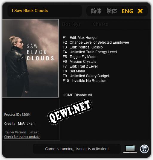 I Saw Black Clouds: Читы, Трейнер +10 [MrAntiFan]