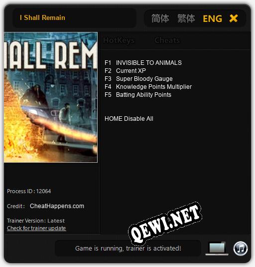 I Shall Remain: Трейнер +5 [v1.8]
