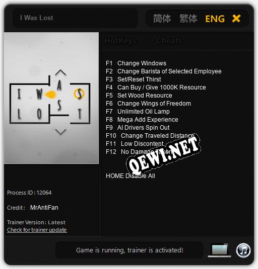 I Was Lost: Трейнер +12 [v1.9]