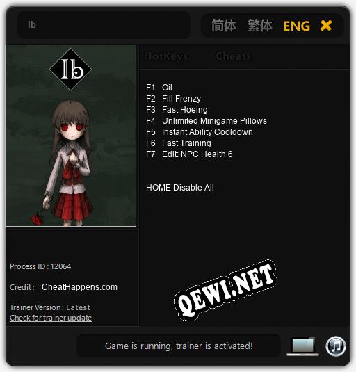 Ib: Читы, Трейнер +7 [CheatHappens.com]