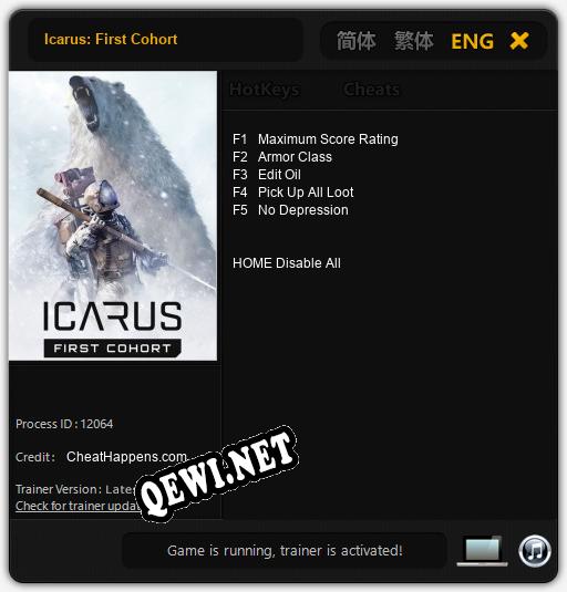 Icarus: First Cohort: ТРЕЙНЕР И ЧИТЫ (V1.0.98)