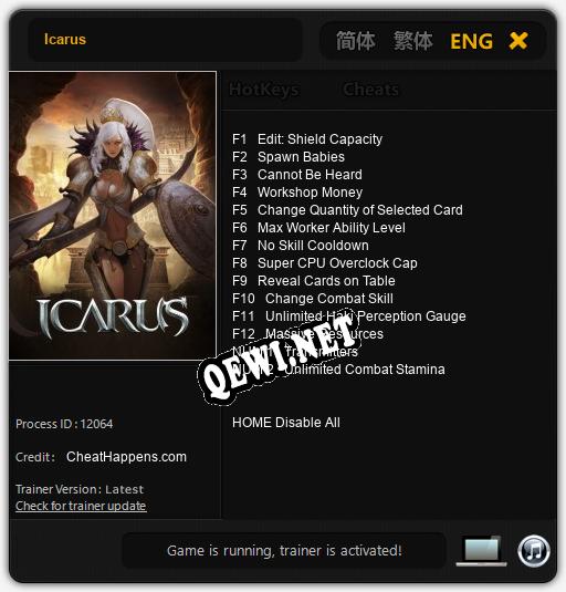 Icarus: ТРЕЙНЕР И ЧИТЫ (V1.0.93)