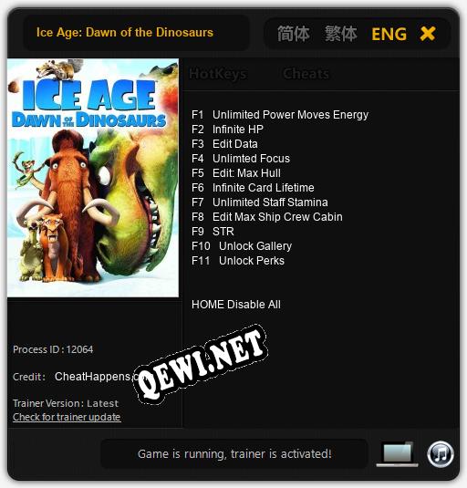 Ice Age: Dawn of the Dinosaurs: Читы, Трейнер +11 [CheatHappens.com]