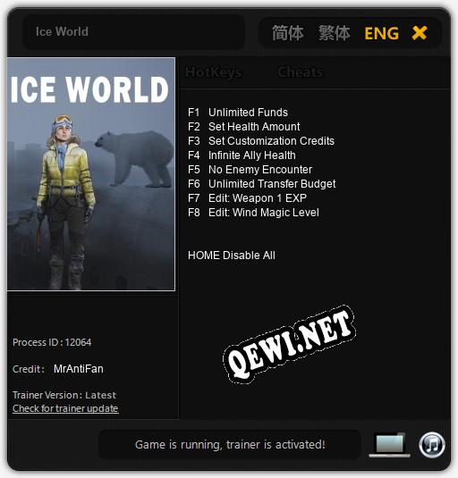 Ice World: Трейнер +8 [v1.5]