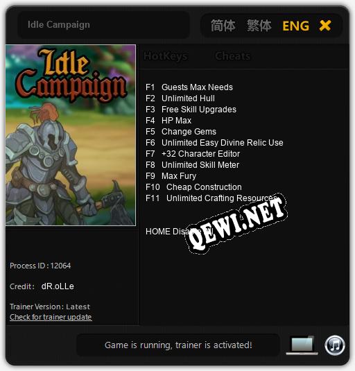 Idle Campaign: Читы, Трейнер +11 [dR.oLLe]