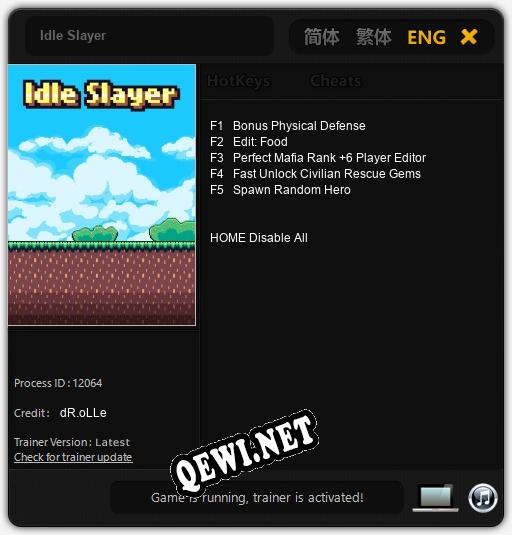 Трейнер для Idle Slayer [v1.0.9]