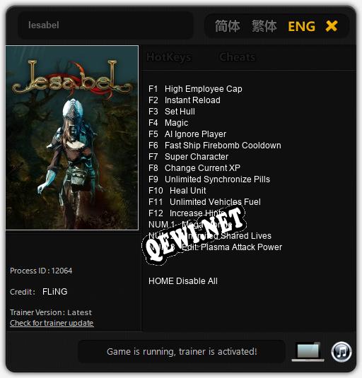 Iesabel: ТРЕЙНЕР И ЧИТЫ (V1.0.40)