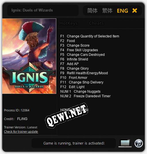 Трейнер для Ignis: Duels of Wizards [v1.0.3]