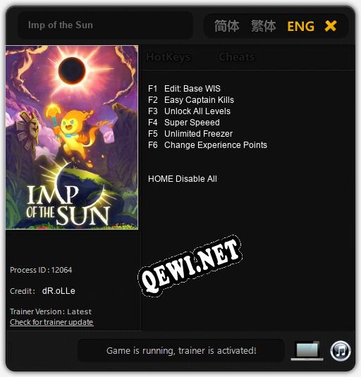 Imp of the Sun: Читы, Трейнер +6 [dR.oLLe]