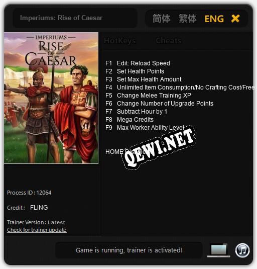 Imperiums: Rise of Caesar: Трейнер +9 [v1.4]