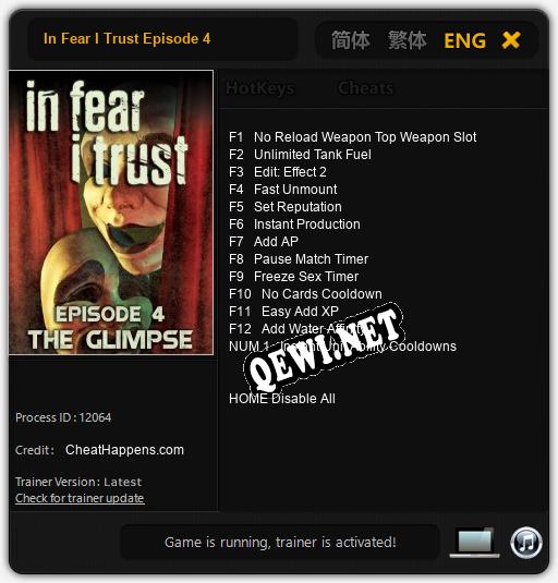 In Fear I Trust Episode 4: Трейнер +13 [v1.3]