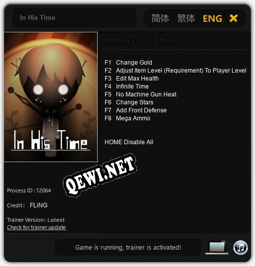 In His Time: Трейнер +8 [v1.4]