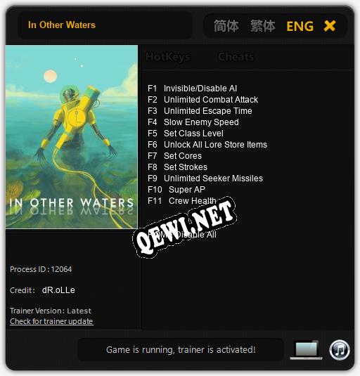 In Other Waters: ТРЕЙНЕР И ЧИТЫ (V1.0.75)