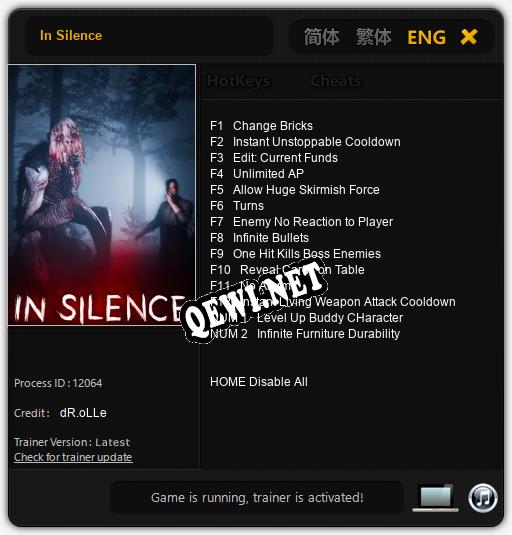 In Silence: Трейнер +14 [v1.4]