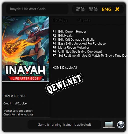Inayah: Life After Gods: Читы, Трейнер +7 [dR.oLLe]