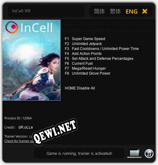 InCell VR: Читы, Трейнер +8 [dR.oLLe]