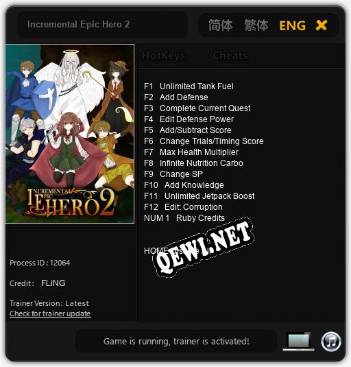 Трейнер для Incremental Epic Hero 2 [v1.0.9]