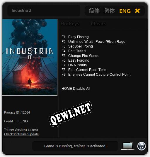 Трейнер для Industria 2 [v1.0.9]