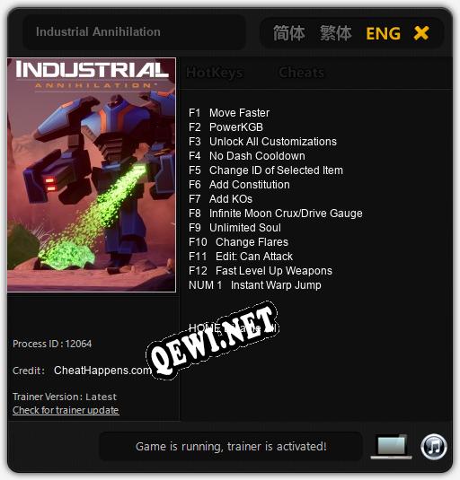 Трейнер для Industrial Annihilation [v1.0.6]