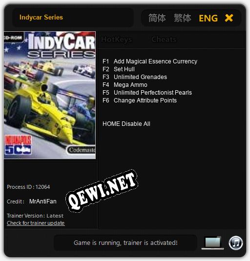 Трейнер для Indycar Series [v1.0.9]