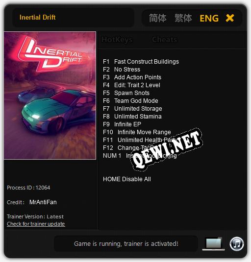 Inertial Drift: Читы, Трейнер +13 [MrAntiFan]