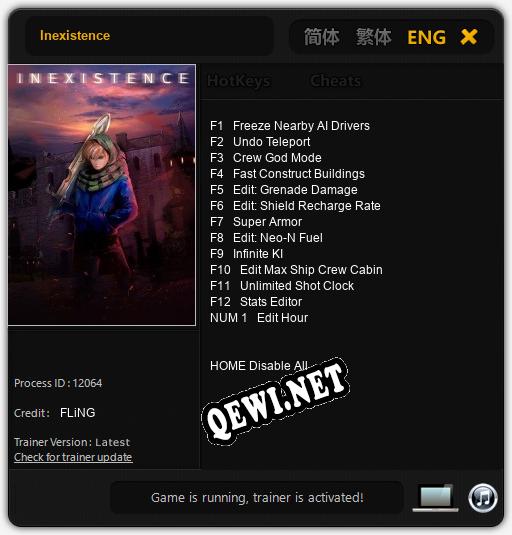 Inexistence: ТРЕЙНЕР И ЧИТЫ (V1.0.71)