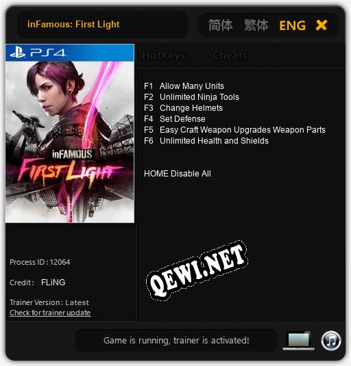 inFamous: First Light: Трейнер +6 [v1.6]