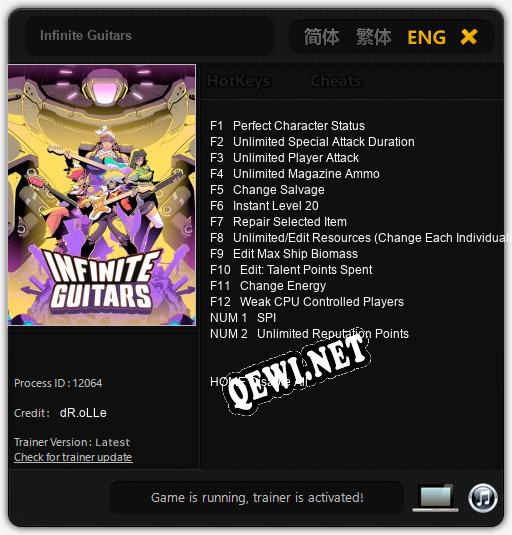 Infinite Guitars: Трейнер +14 [v1.3]