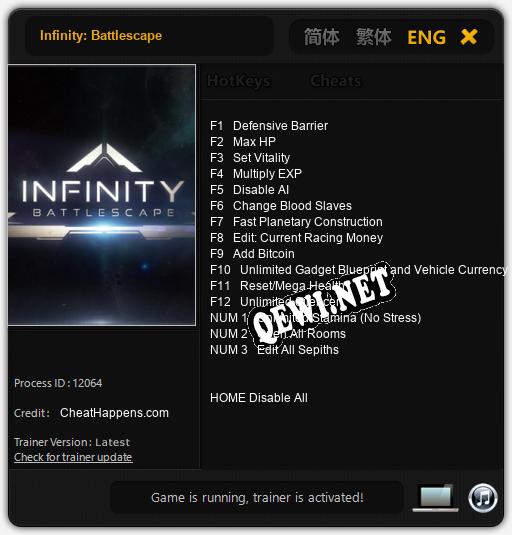 Infinity: Battlescape: ТРЕЙНЕР И ЧИТЫ (V1.0.19)