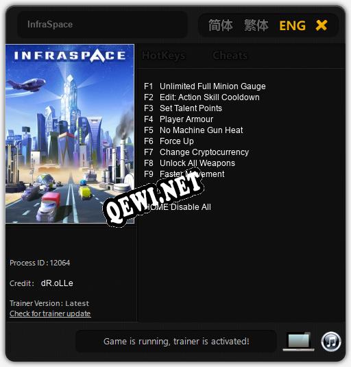 InfraSpace: ТРЕЙНЕР И ЧИТЫ (V1.0.86)