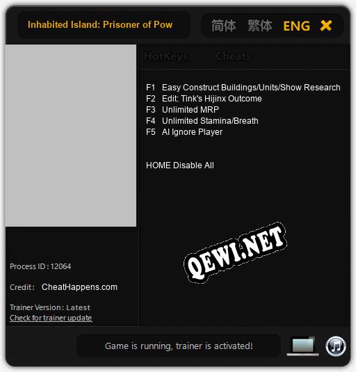 Inhabited Island: Prisoner of Power: Трейнер +5 [v1.1]