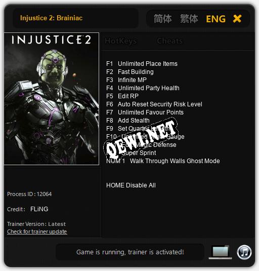 Injustice 2: Brainiac: Трейнер +13 [v1.6]