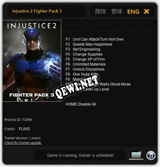 Трейнер для Injustice 2 Fighter Pack 3 [v1.0.4]