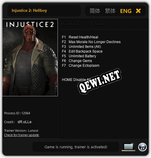 Injustice 2: Hellboy: Трейнер +7 [v1.2]