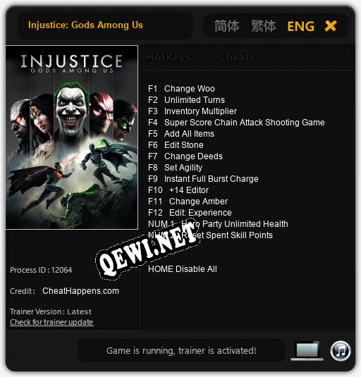 Injustice: Gods Among Us: Читы, Трейнер +14 [CheatHappens.com]