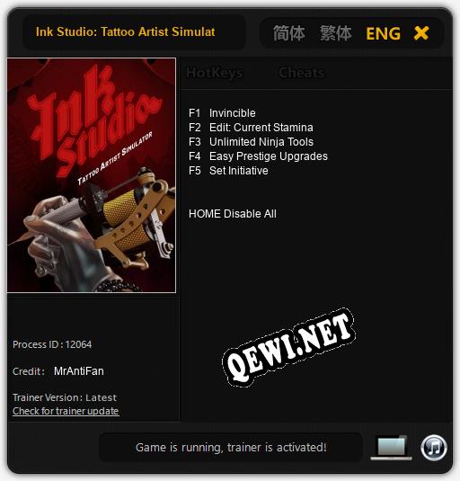 Трейнер для Ink Studio: Tattoo Artist Simulator [v1.0.2]