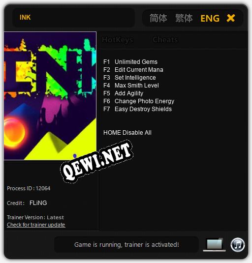 Трейнер для INK [v1.0.6]