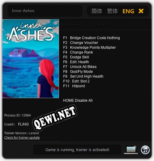 Inner Ashes: Читы, Трейнер +11 [FLiNG]