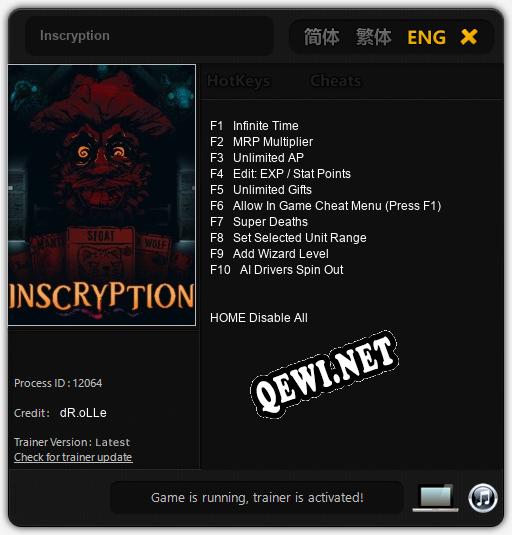 Inscryption: Читы, Трейнер +10 [dR.oLLe]