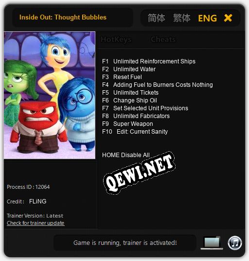 Inside Out: Thought Bubbles: Трейнер +10 [v1.1]