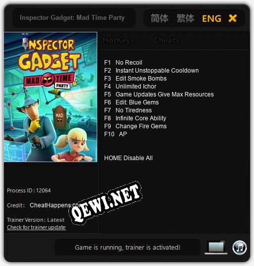 Inspector Gadget: Mad Time Party: Читы, Трейнер +10 [CheatHappens.com]