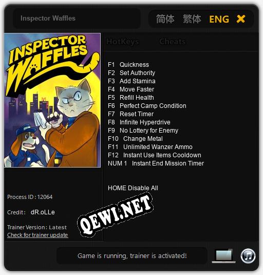 Inspector Waffles: Читы, Трейнер +13 [dR.oLLe]