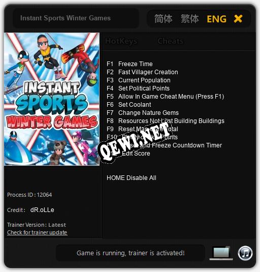 Instant Sports Winter Games: ТРЕЙНЕР И ЧИТЫ (V1.0.25)