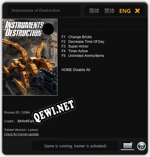 Instruments of Destruction: Трейнер +5 [v1.4]