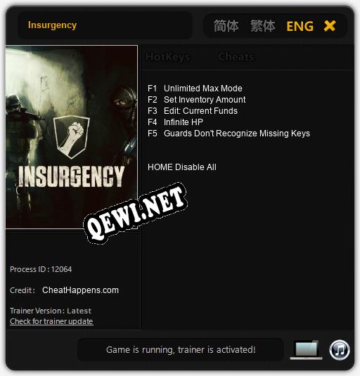 Insurgency: Трейнер +5 [v1.5]