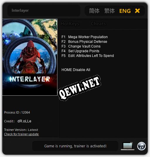 Interlayer: Трейнер +5 [v1.9]