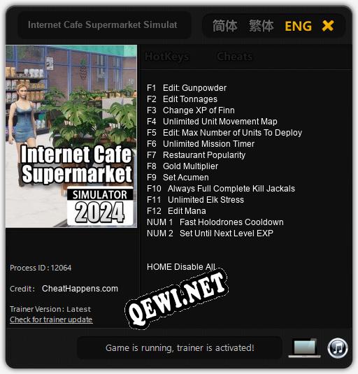 Internet Cafe Supermarket Simulator 2024: Читы, Трейнер +14 [CheatHappens.com]